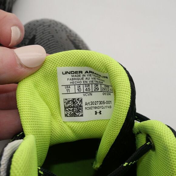 Under Armour Men's 11 UA Highlight Hammer 2.0 MC Football Cleats Black White - Picture 6 of 7